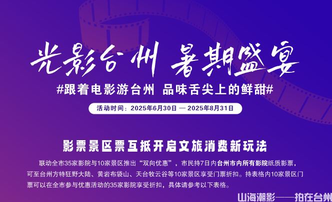 光影台州,暑期盛宴 —— 跟着电影游台州,品味舌尖上的鲜甜(图1) 光影台州,暑期盛宴 —— 跟着电影游台州,品味舌尖上的鲜甜(图1)