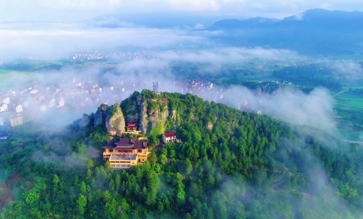 梵境寻踪：天台洪畴天仙讲寺——千年禅意铸就影视秘境(图1)
